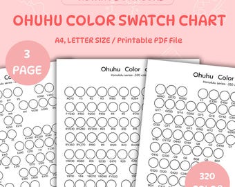 Ohuhu Honolulu Marker Chart: 320 Color Swatch (Digital Download)