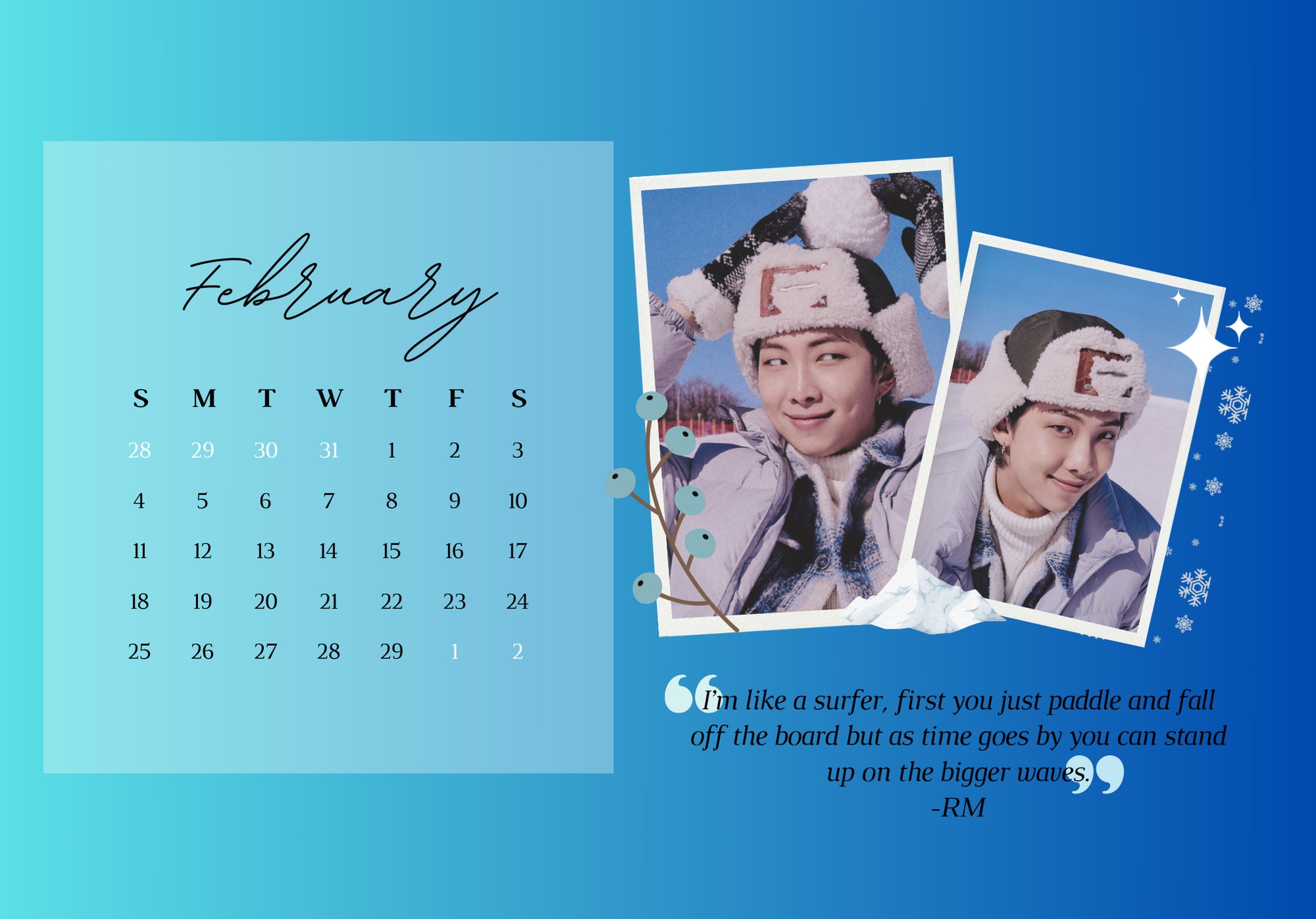 BTS Calendar 2024 BTS Winter Package Bts Desk Calendar Digital Calendar