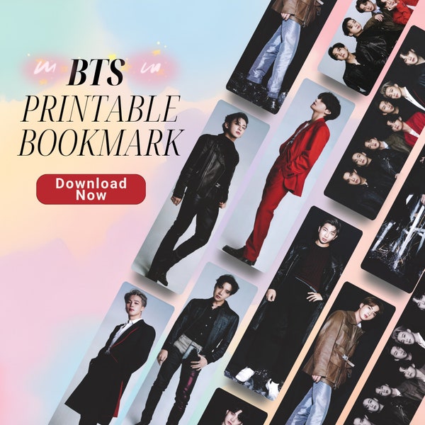 BTS Printable Digital Bookmark | BTS Dicon vol. 10 | Instant Download | PDF and Jpeg Files | Stationery Journal Kpop Gifts Accessories