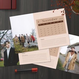 BTS Calendar 2024 BTS Aesthetic Elegant Bts Desk Calendar Digital ...