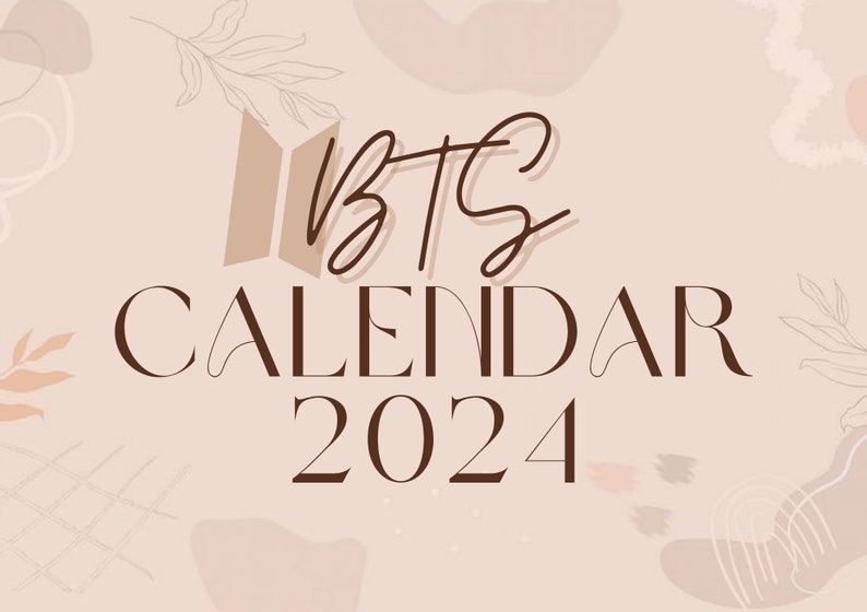 BTS Calendar 2025 BTS Aesthetic Elegant Bts Desk Calendar Digital