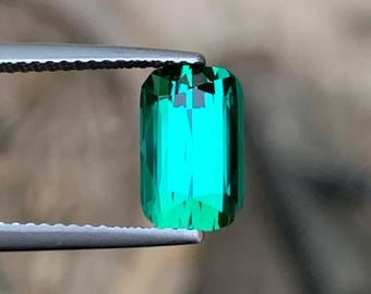 Bluish Green Tourmaline Gemstone, Afghanistan Origin, 2.80 Carats