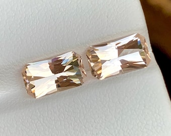 Fancy Cut Morganite Pair