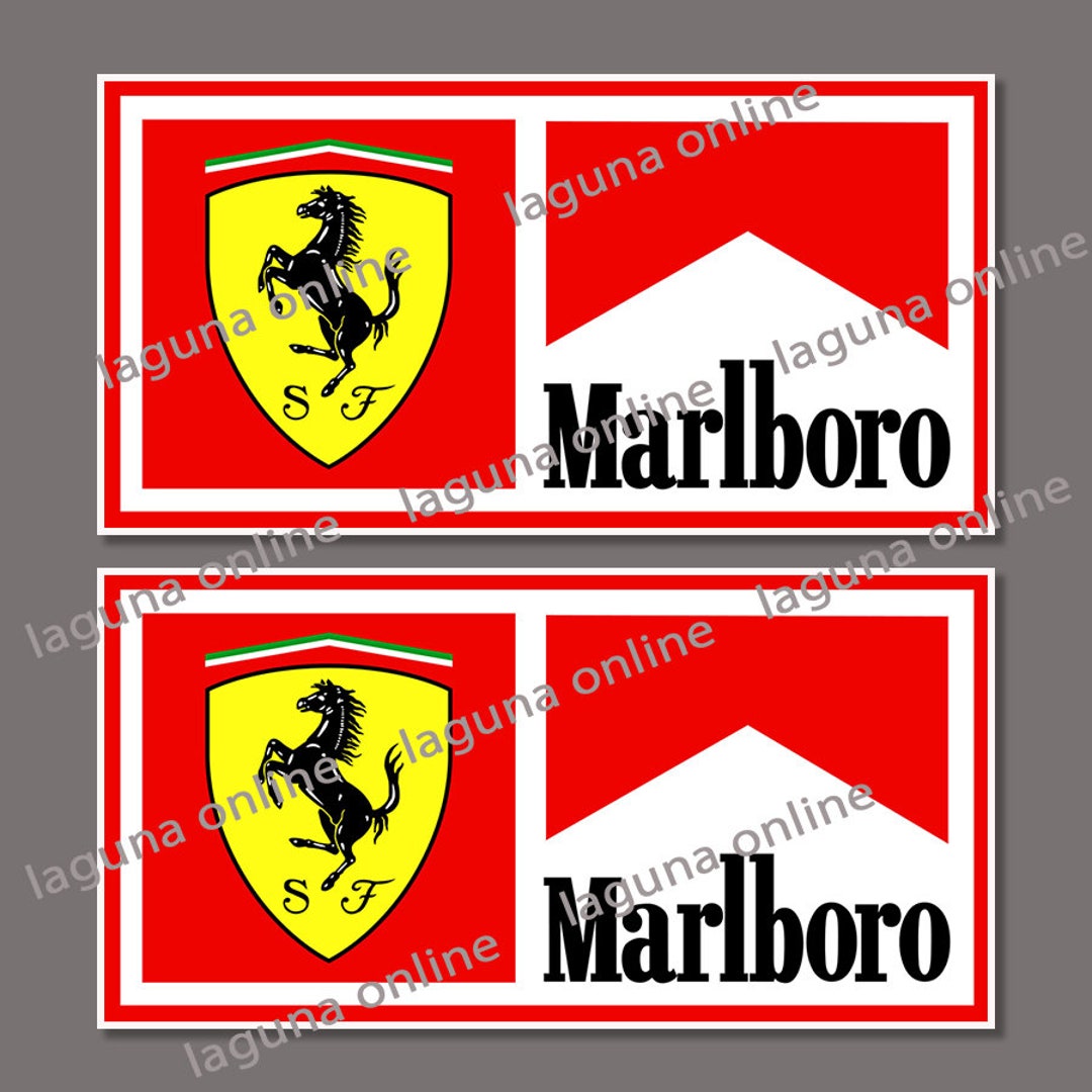Ferrari Marlboro Logo Gloss Weatherproof Decal Sticker Etsy
