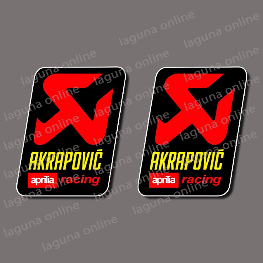 RINKON Akrapovic Sticker for Bike car Stickers Pack of 2 Vinyl