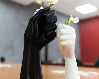 Jarrón de flores hecho a mano