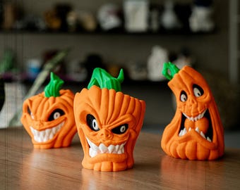 Estatuas de calabazas divertidas de Halloween (juego de 3)