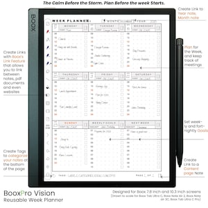 Onyx Boox 2025 Planner Bundle Dynamic PNG Custom Templates for 10.3&quot; and 7.8&quot; E-Ink Screens ( for use in Boox&#39;s Notes App), by Studio-Ezee