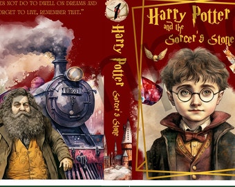 HP Book 1-7 plus cursed child Dust Jackets digital download