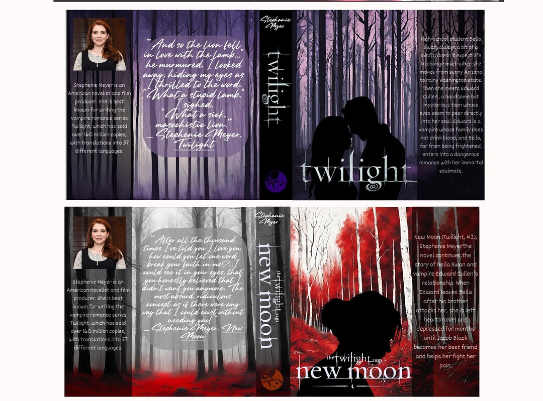 Twilight Series Dust Jackets Digital Download - Etsy