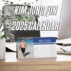 Kim Jong Fun Desk Calendar | Kim Jong Un Secret Santa Calendar | 2025 Funny Calendar Gag Present | Office Desk Gift