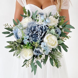 Wedding bouquet, dusty blue wedding bouquet, dusty blue bridal bouquet, bridal bouquet