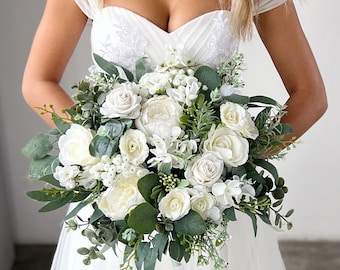 Wedding bouquet, white wedding bouquet, bridal bouquet, white bridal bouquet