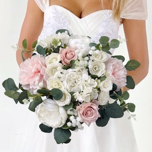 Wedding bouquet, Blush pink bridal bouquet, pale pink bridal bouquet, blush wedding bouquet