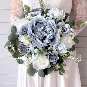 Bridal bouquet, Dusty blue wedding bouquet, Dusty blue bridal bouquet, Wedding bouquet
