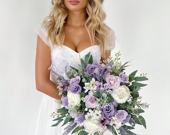 Wedding bouquet, Lavender bridal bouquet, lavender wedding bouquet, lilac bridal bouquet