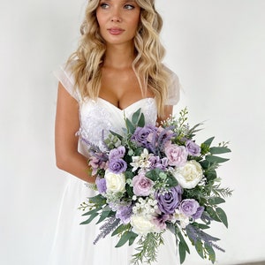 Wedding bouquet, Lavender bridal bouquet, lavender wedding bouquet, lilac bridal bouquet