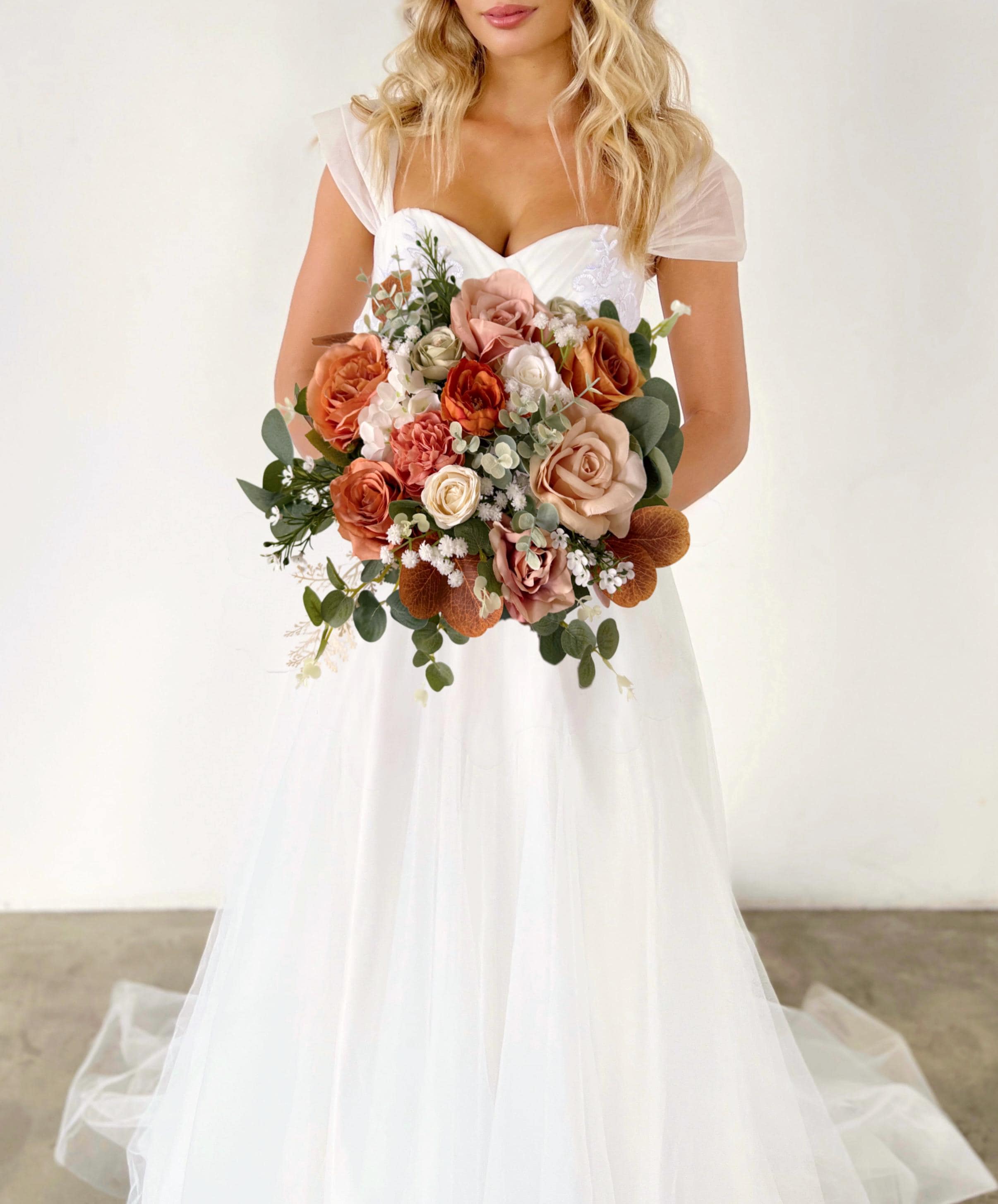 Bridal bouquet, Orange bridal bouquet, Terracotta wedding bouquet, Wedding bouquet, Rustic bridal bouquet