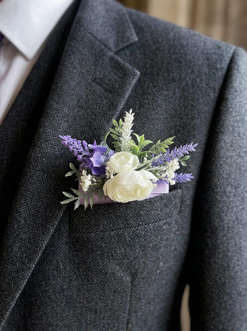Wedding bouquet, Lavender bridal bouquet, lavender wedding bouquet, lilac bridal bouquet Pocket b. #1