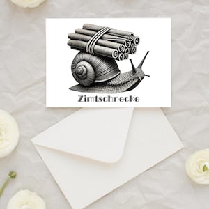 Postal divertida “Rollo de canela” – Tarjeta de felicitación de alta calidad con acabado brillante – Dorso seleccionable – Personalizable