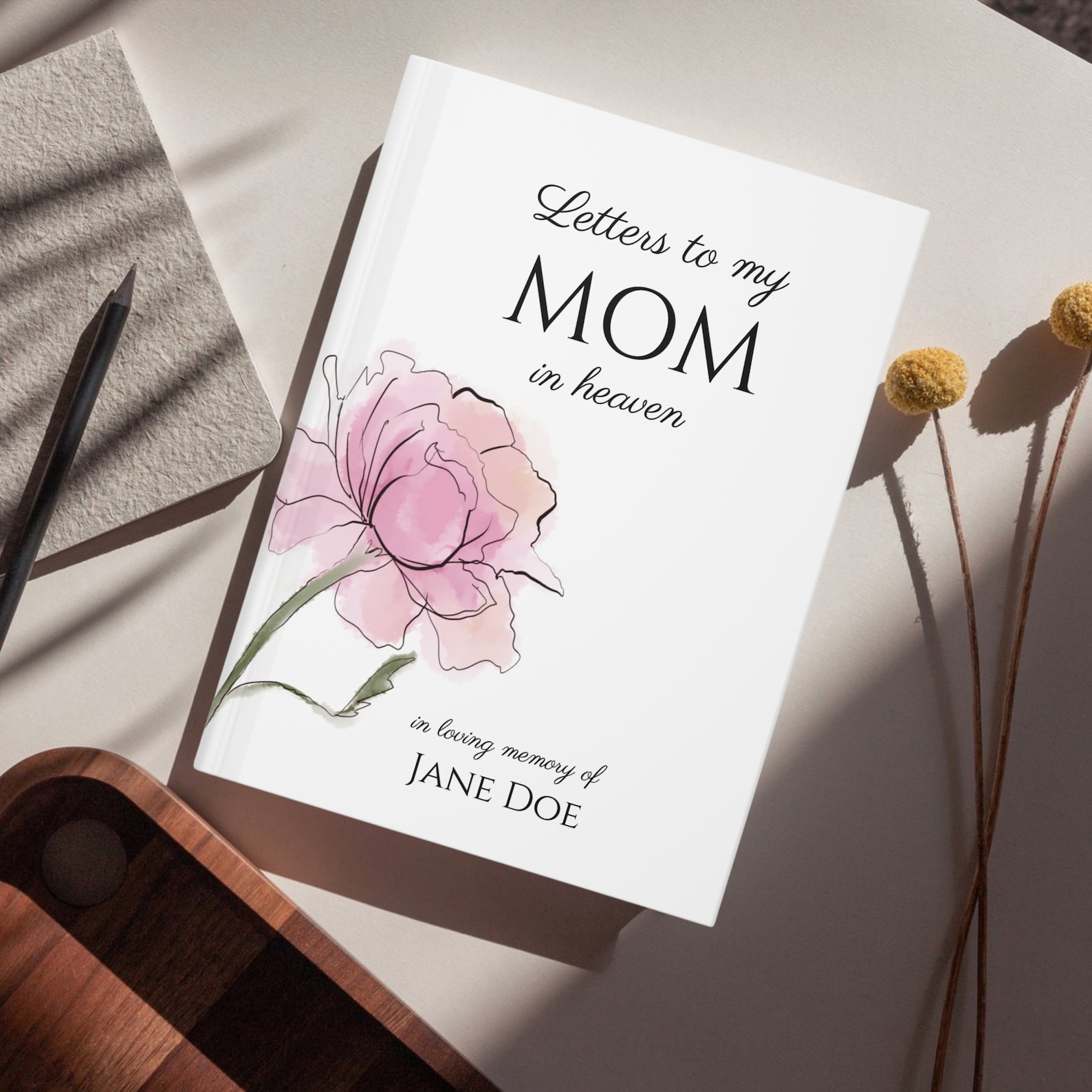 Letters to My Mom in Heaven Personalized Notebook, Custom Mother Loss ...