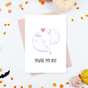 Carte imprimable Tu es ma belle, carte d'Halloween fantasmagorique, carte d'anniversaire drôle pour elle ou lui, téléchargement numérique, enveloppes imprimables