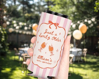 Portabevande termici per il 40° compleanno, bomboniere personalizzate, portabevande termici personalizzati per Aperol Spritz, portabevande termici per cocktail estivi.