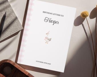Personalized Silly Goose Guest Book: Baby Girl 1st Birthday Keepsake