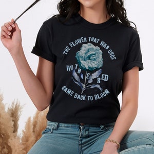 In Bloom ZEROBASEONE inspired T-shirt | ZB1 merch, ZB1 tshirt, zerose, kpop shirt, Youth in the Shade, blue rose, subtle kpop merch, ZB1 tee