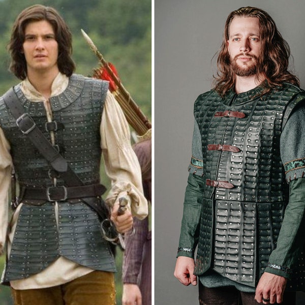 Prince Caspian's Riding Leather vest (Chronicles Of Narnia: Prince Caspian); Handcrafted Replica for Majestic Adventures