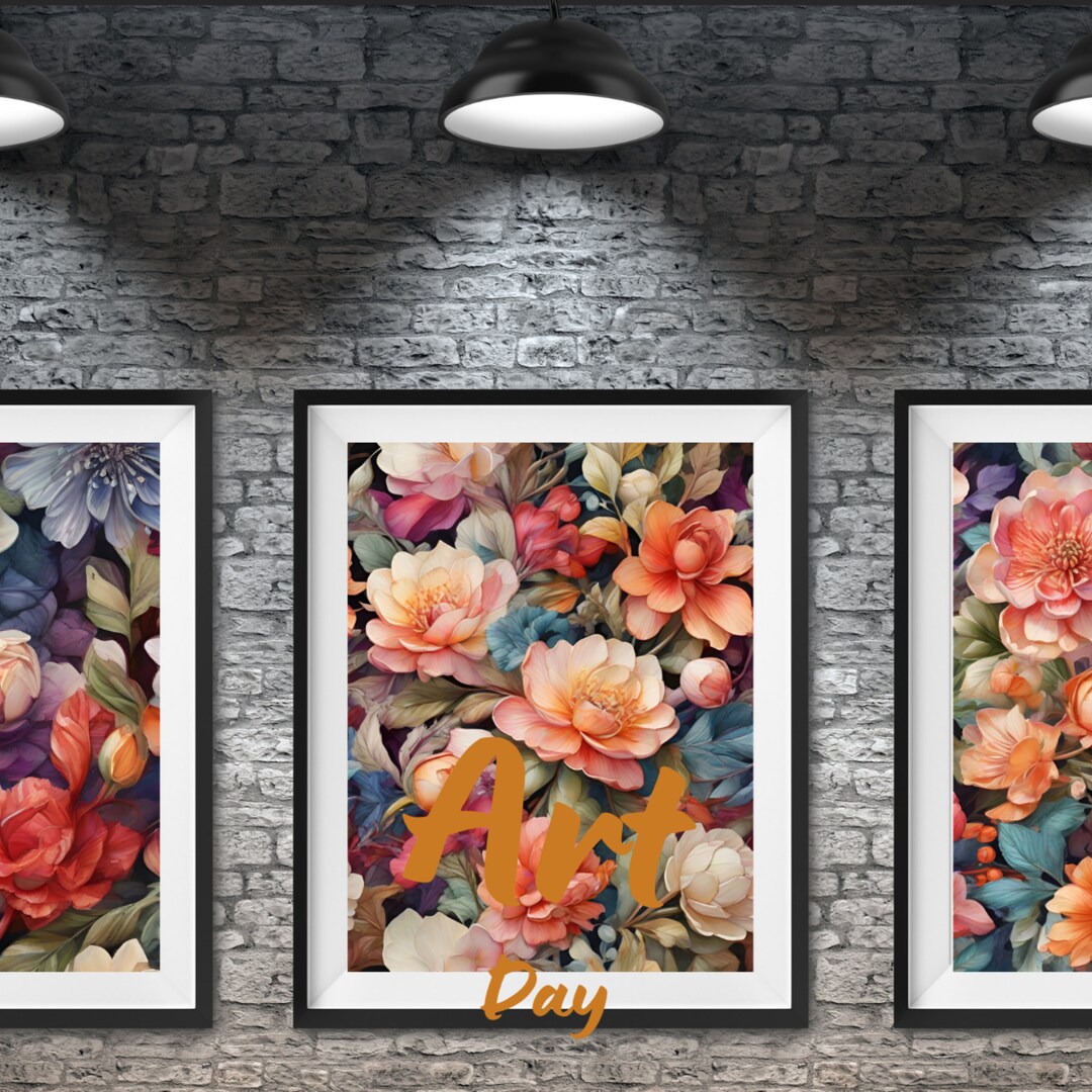 Floral Modern Wall Art Collection, Abstract Wall Art Prints, High Quality Printable Posters ...