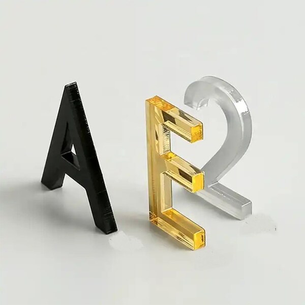 Personalized   Acrylic Letters and Numbers - Any Size, Font, Logo - Ideal for Wedding Decor House Names, Numbers, Weddings, and Table Decor