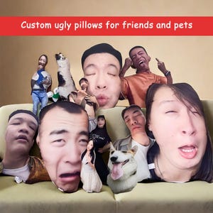 ugly pillows,Custom pillows,custom pet pillows,customized ugly pillows for friends,Dog Pillow,cat pillows,personalized pet 3D shape pillows