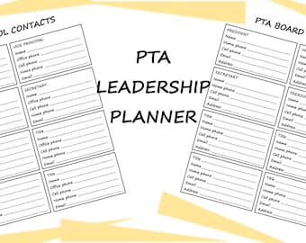 PTA Leadership Planner Printable