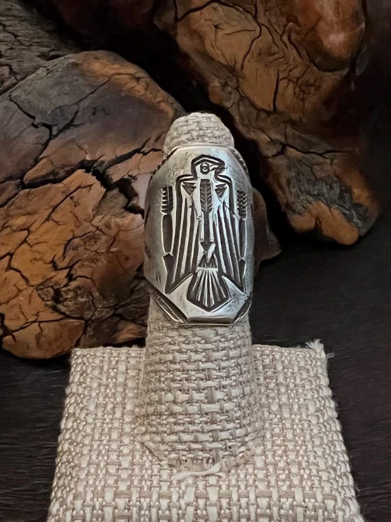 Silver Ingot Thunderbird Ring by Buffalo