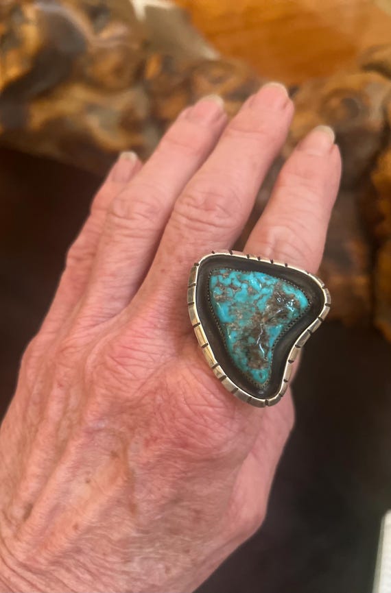 Statement Turquoise ring - image 1