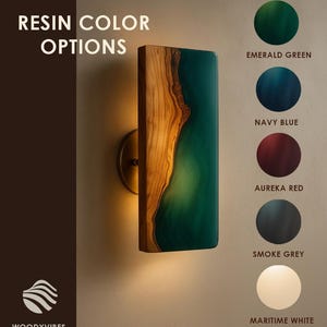 Olive Wall Sconce Lighting – Custom Resin and Hardware Options image 8