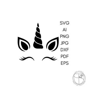 ユニコーン SVG | ユニコーン ケーキ トッパー エレメント | DXF | デジタル ダウンロード