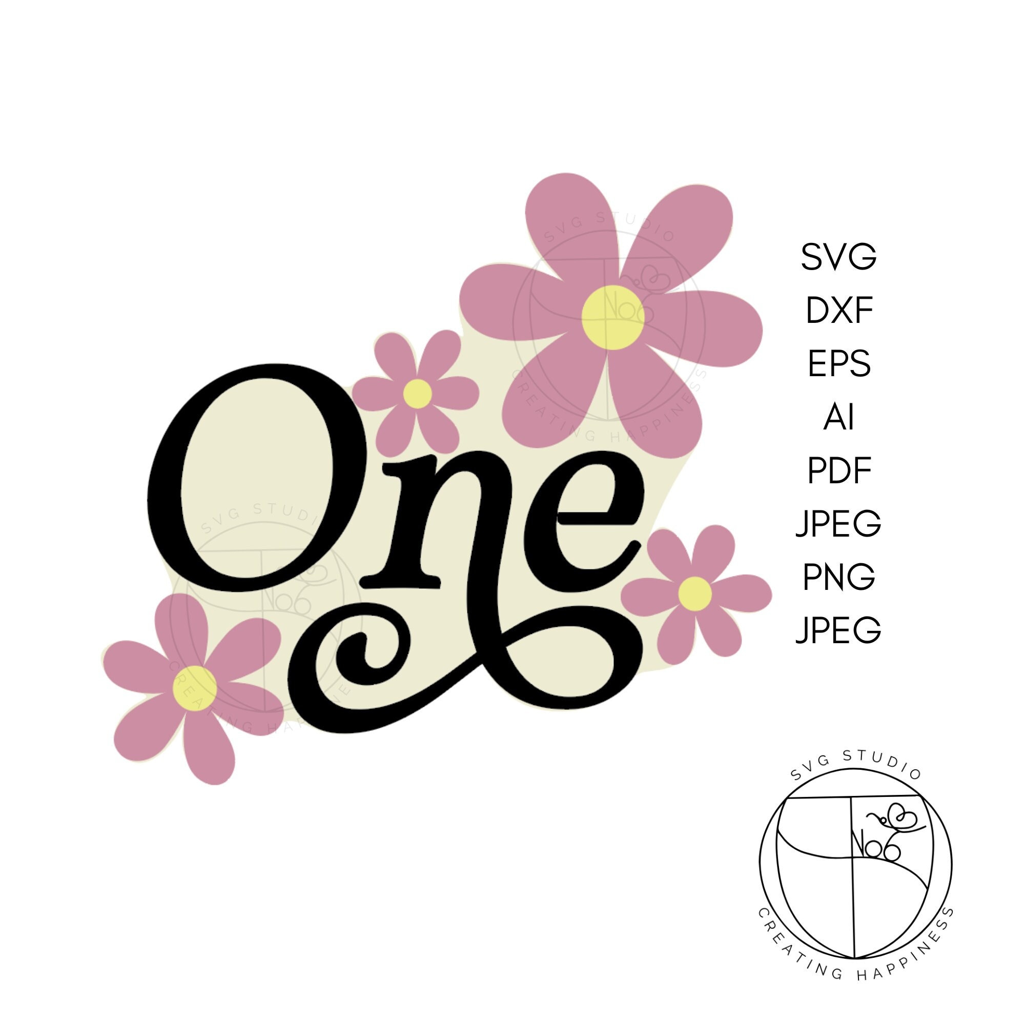 Daisy 1st Birthday Wooden Cake Topper - Boho Wild Flower "ONE" Cake Decoration For Smash Cake, Party Supplies