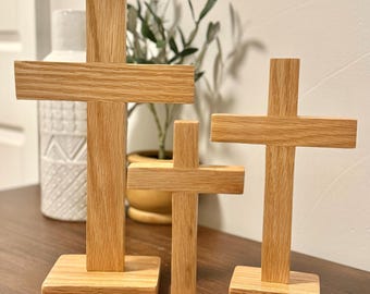 Oak Hardwood Standing Cross
