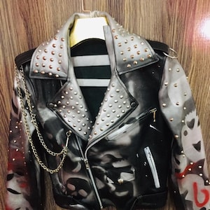 Punkspiked Studs Patches Leather, Men Jacket, Punk Jacket Punkspiked Studs Patches Leather, Men Jacket, Punk Jacket