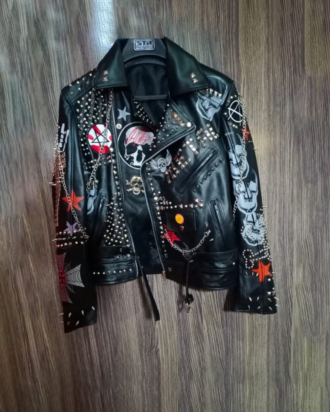 Punk buy leather 2025 jacket