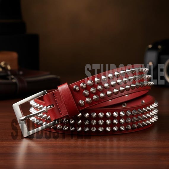 red studded belt