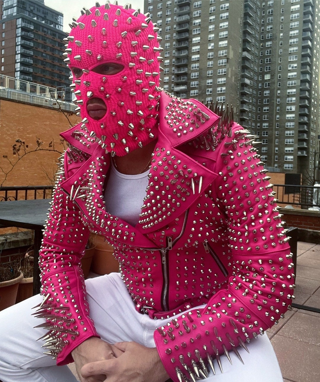 Punk Rocker Spiked Leather Jacket in Steampunk Gothic - Etsy