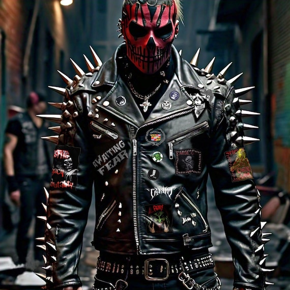 Metal leather jacket hotsell