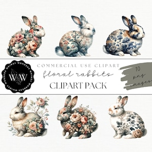 Chinoiserie Easter Clipart | Toile de Jouy Easter | Topiary Bunny | Nursery Art | Card Making | Spring Clipart | Easter Sublimation Design