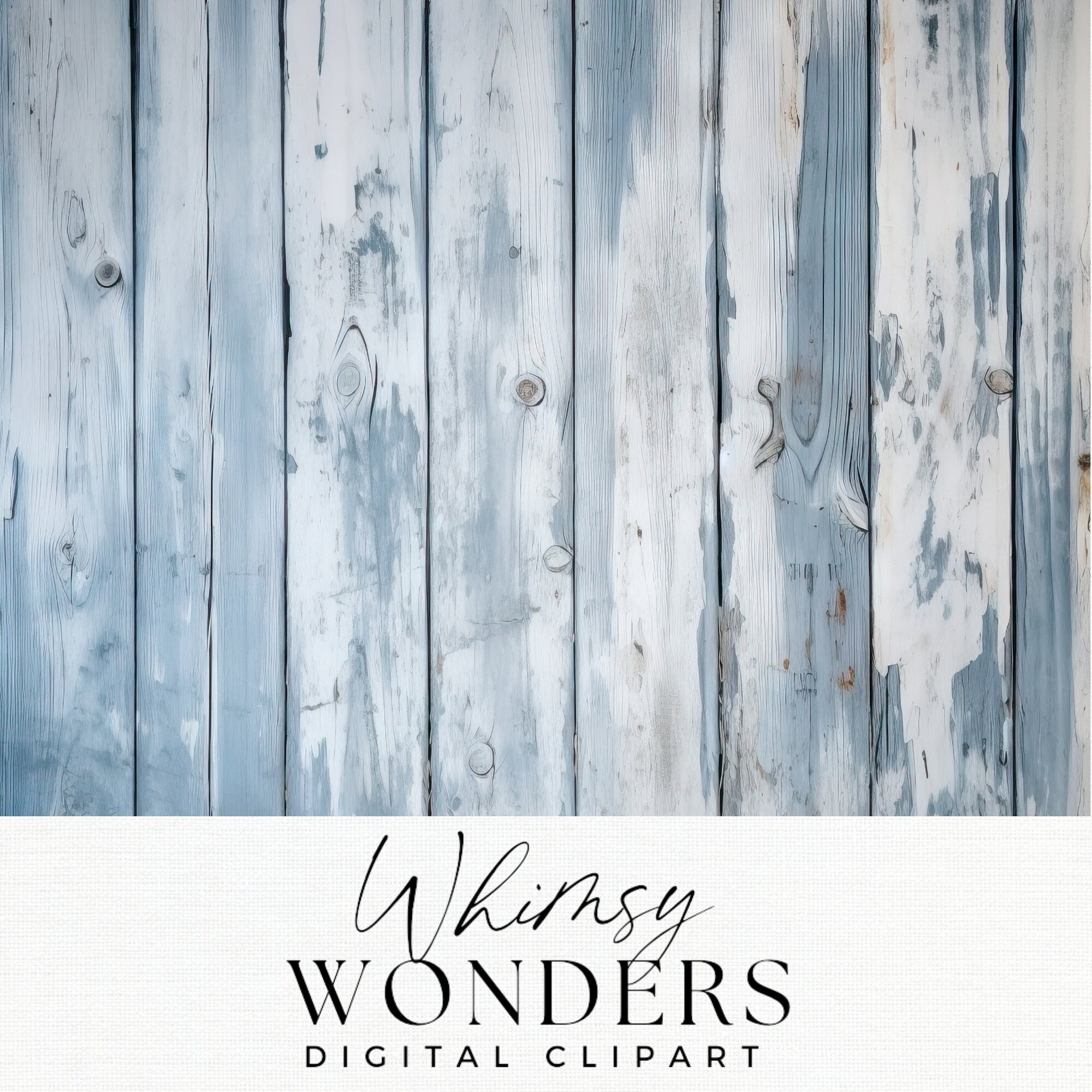 Blue Wood Planks Digital Paper | Blue Wash Distressed Wood Digital ...