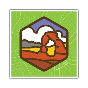 National Park 3&quot; x 3&quot; Stickers