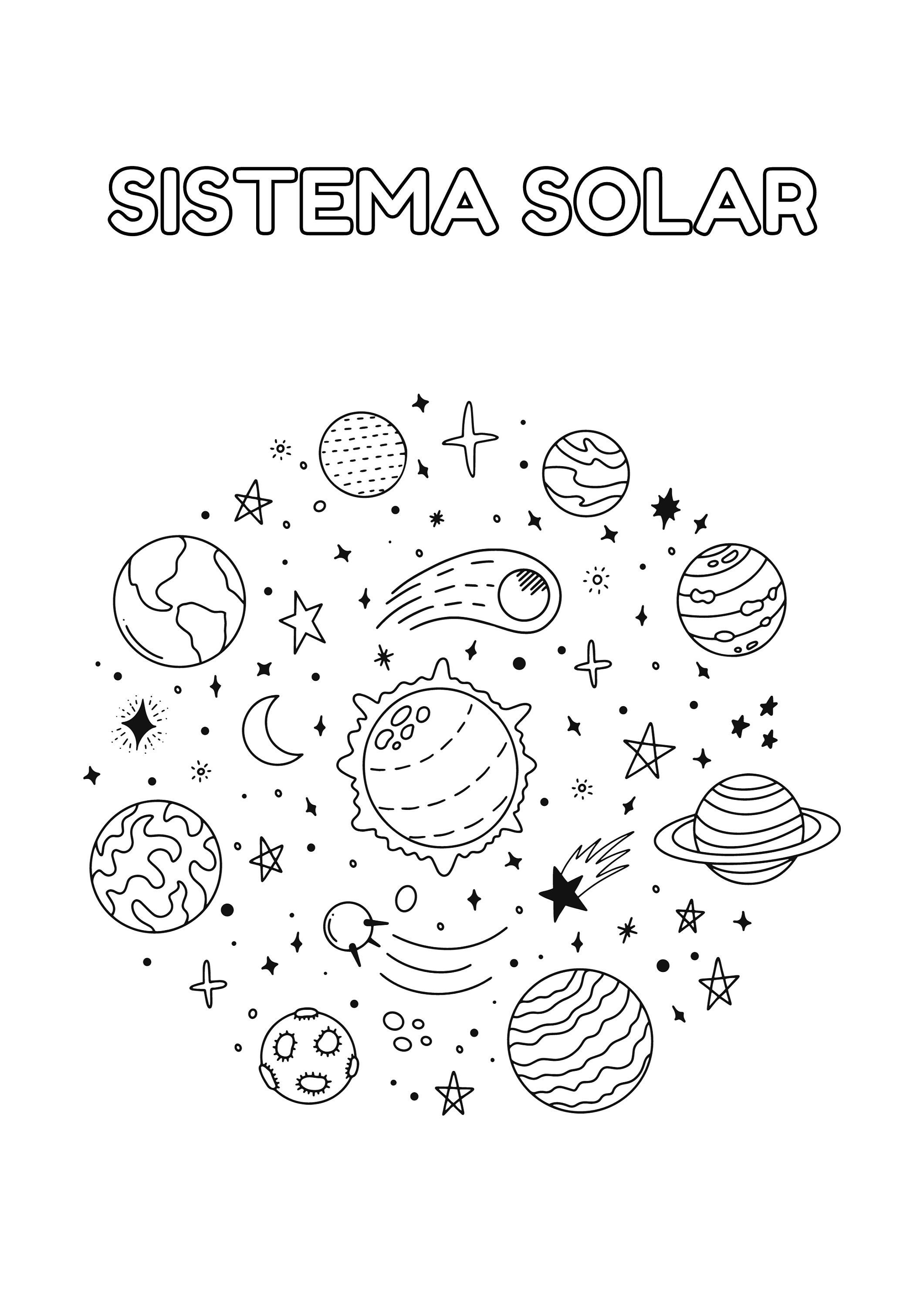 Solar System Coloring Book - Etsy