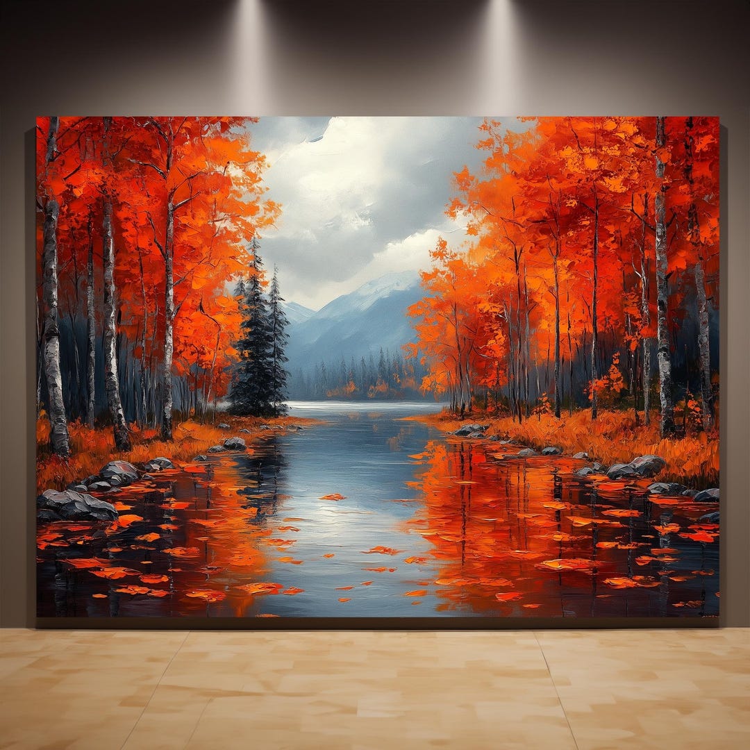 Birch Tree Landscape Canvas Print, Forest Nature Wall Art - Etsy
